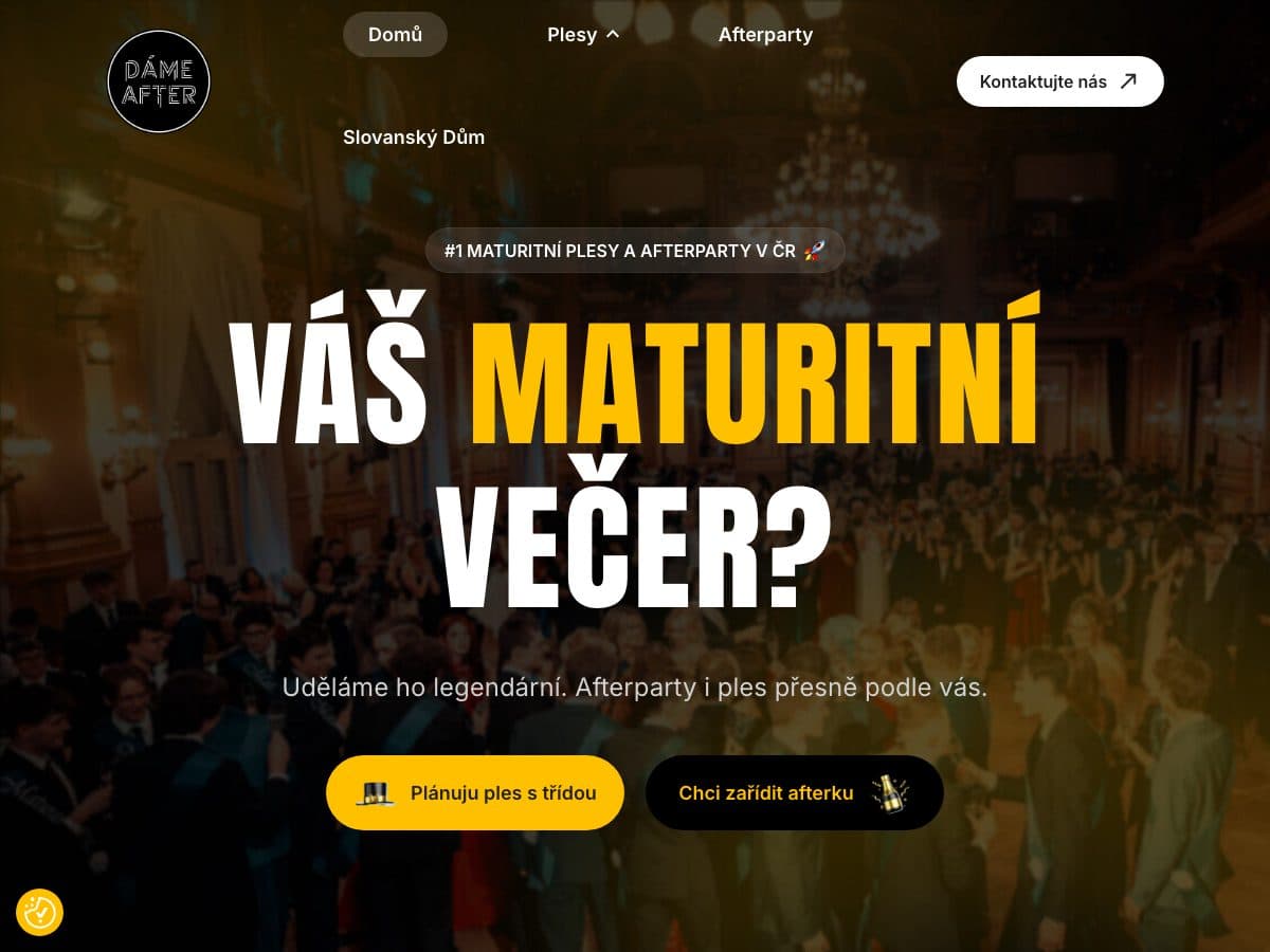 Náhled webu dameafter.cz