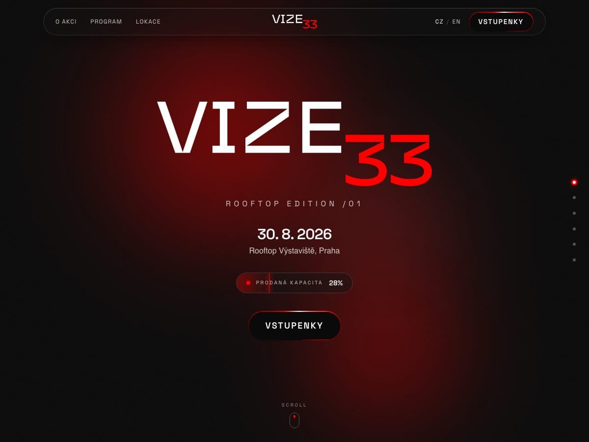 Náhled webu vize33.cz